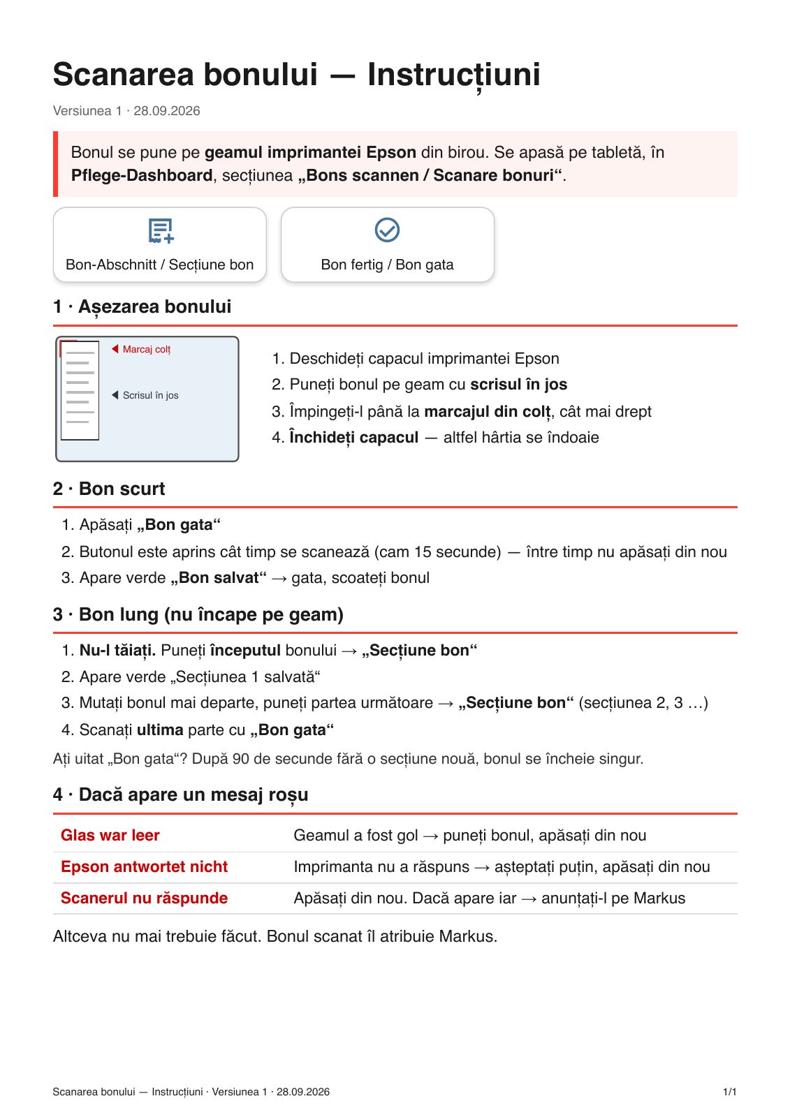 Scanarea bonului — Pagina 1