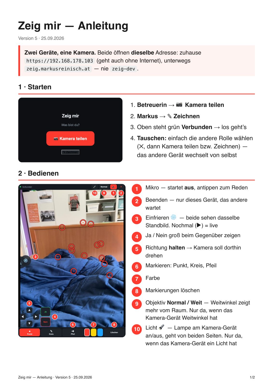 Zeig mir bedienen — Seite 1
