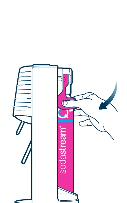 Schritt 6: Pinken Hebel nach unten drücken.